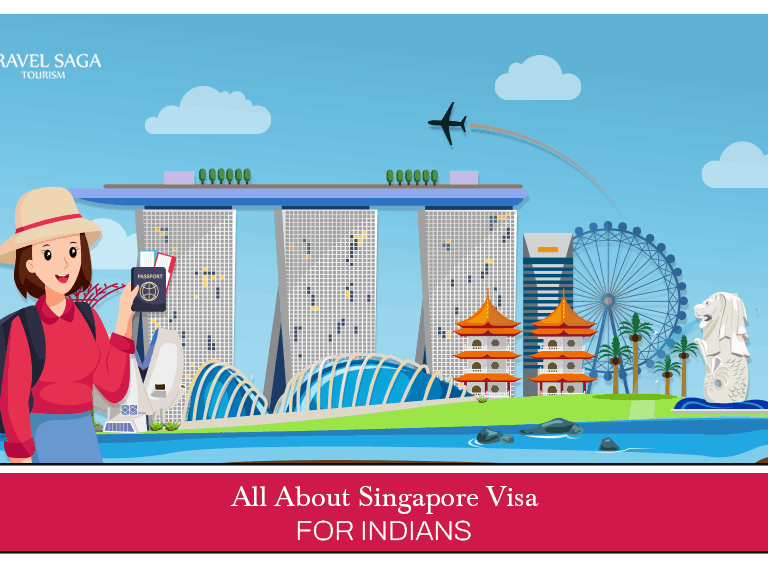 Singapore visa for Indians, Singapore tourist visa for Indian citizens Blog Banner by Travel Saga Tourism