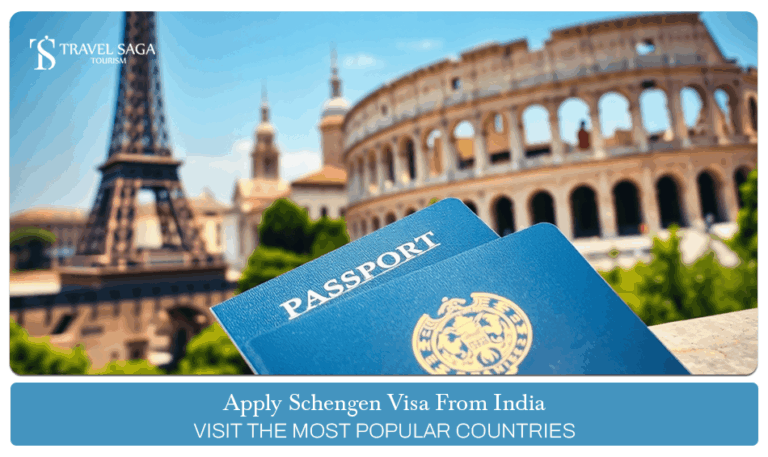 apply Schengen visa from India, Schengen visa application Blog Banner by Travel Saga Tourism