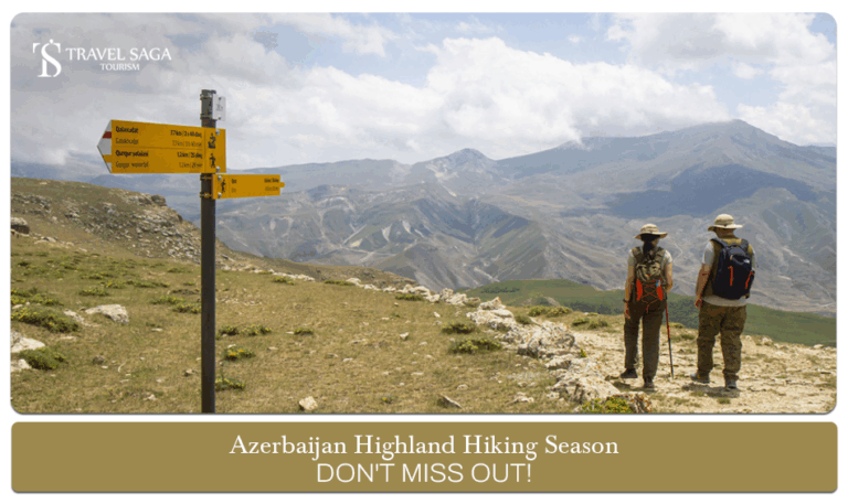 Azerbaijan Tour Package, Azerbaijan highland hiking season Blog banner by Travel Saga Tourism