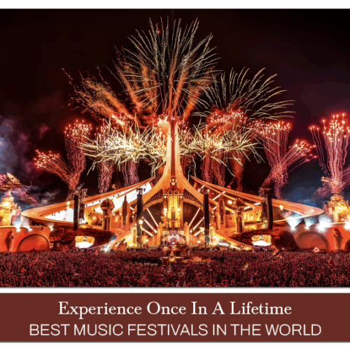 Best Music Festivals In The World | Music Festivals in Dubai Blog Banner by Travel Saga Tourism