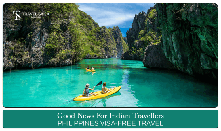 Philippines visa-free travel, Visa-free countries for Indians Blog Banner by Travel Saga Tourism