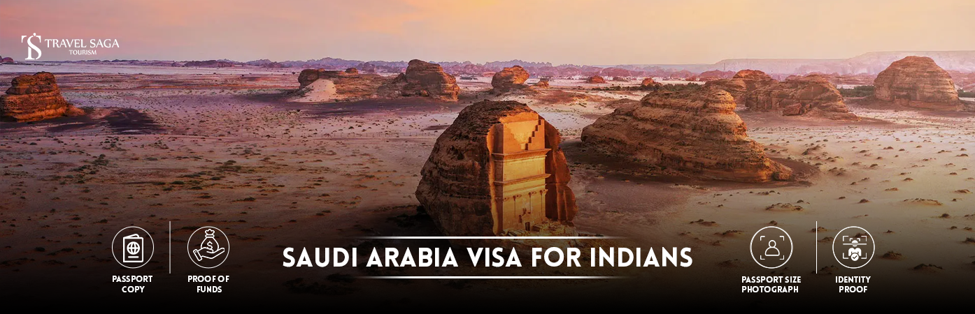 saudi arabia visa for indians | saudi arabia e visa for indians BT Banner by Travel Saga Tourism