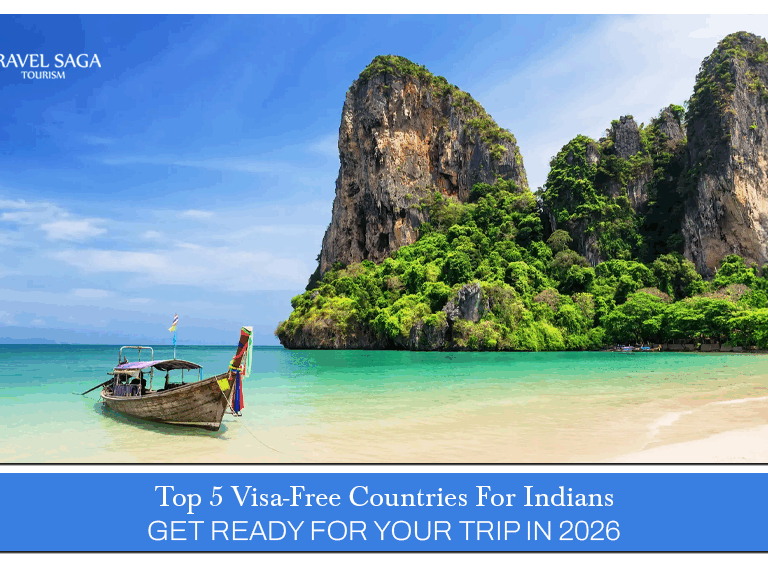 Visa-Free Countries For Indians | visa free travel for Indian passport holders Blog banner by Travel Saga Tourism