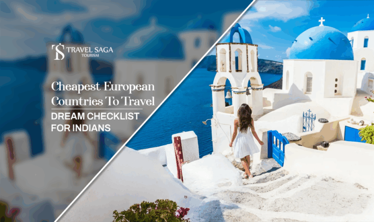 cheapest European countries to travel, cheapest countries in Europe to visit Blog Banner by Travel Saga Tourism
