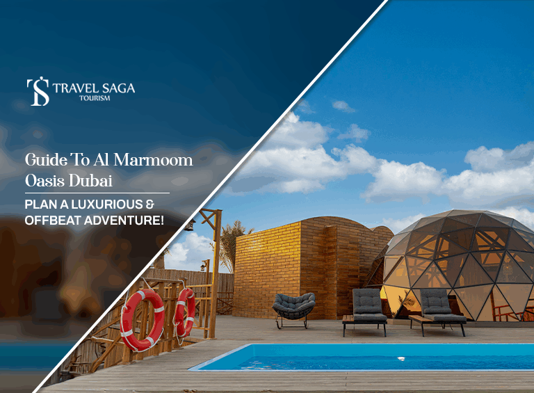 Al Marmoom Oasis Dubai, Al Marmoom Desert Conservation Reserve Blog Banner by Travel Saga Tourism