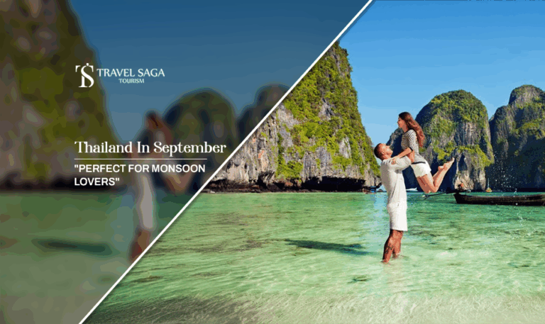 Thailand September monsoon season | rainy season Thailand September blog banner by travel saga tourism