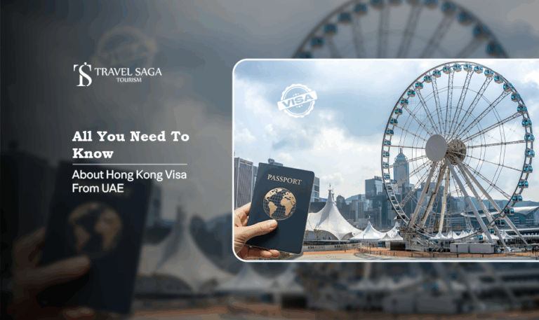 Hong Kong visa from UAE, Hong Kong tourist visa requirements UAE Blog Banner by Travel Saga Tourism