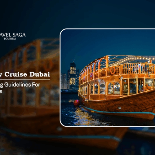 Dhow cruise Dubai booking, Dubai dhow cruise guidelines Blog Banner by Travel Saga Tourism