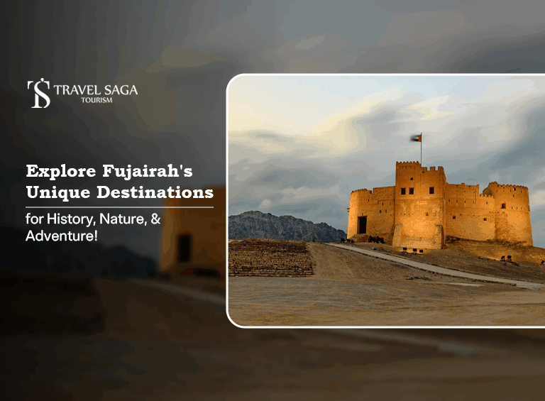 Fujairah unique destinations | Fujairah tourism highlights 2025 Blog Banner by Travel Saga Tourism
