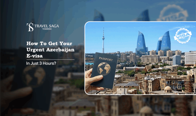 urgent Azerbaijan e-visa, Azerbaijan e-visa express processing Blog Banner by Travel Saga Tourism