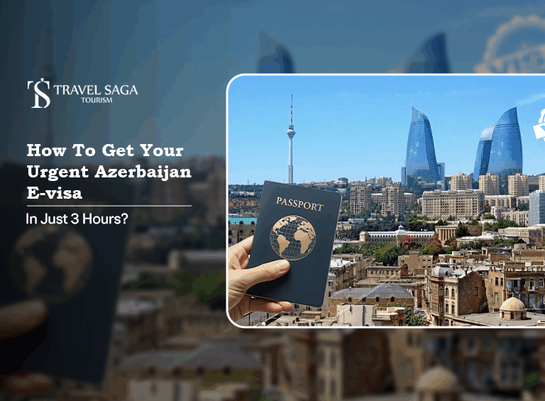 urgent Azerbaijan e-visa, Azerbaijan e-visa express processing Blog Banner by Travel Saga Tourism