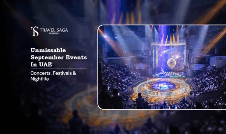 September events in UAE | UAE concerts September Blog banner by Travel Saga Tourism
