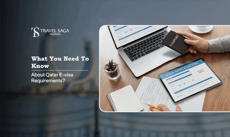 Qatar e-visa requirements, apply Qatar e-visa online Blog Banner by Travel Saga Tourism