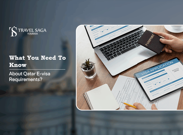 Qatar e-visa requirements, apply Qatar e-visa online Blog Banner by Travel Saga Tourism