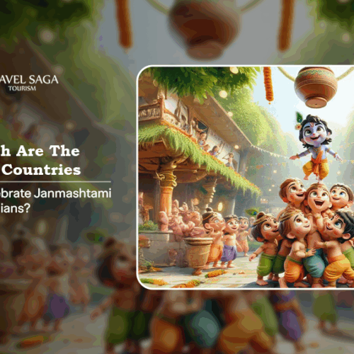 Celebrate Janmashtami For Indians | Best Countries to celebrate janamasthmi Blog Banner by Travel Saga Tourism