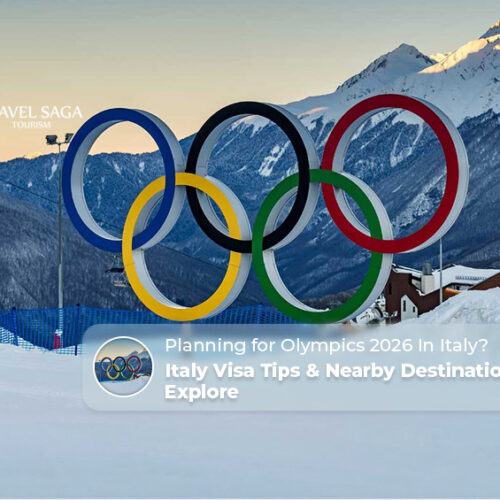 2026 Winter Olympics in Italy | Olympics 2026 Italy travel guide Blog Banner by Travel Saga Tourism