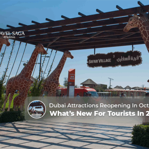 Dubai attractions reopening, Dubai attractions 2025 Blog banner by Travel Saga Tourism