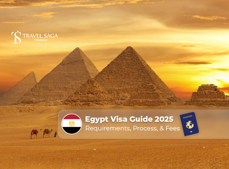Egypt visa requirements | Egypt tourist visa fees Blog Banner by Travel Saga Tourism