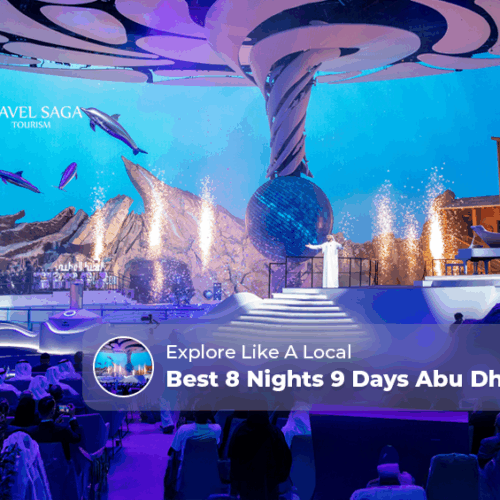 Abu Dhabi itinerary | 8-night 9-day itinerary Blog Banner by Travel Saga Tourism