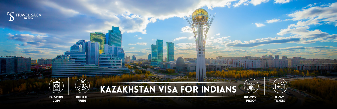 Kazakhstan Visa For Indians | Kazakhstan Visa from India BT Banner by Travel Saga Tourism