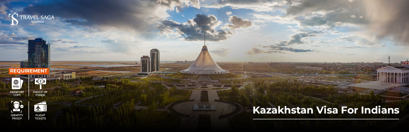 Kazakhstan Visa For Indians BT Banner by Travel Saga Tourism