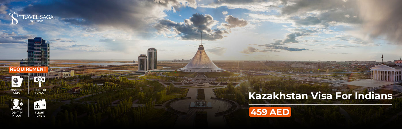 Kazakhstan Visa For Indians BT Banner by Travel Saga Tourism