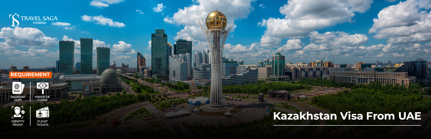 Kazakhstan Visa From UAE BT Banner by Travel Saga Tourism