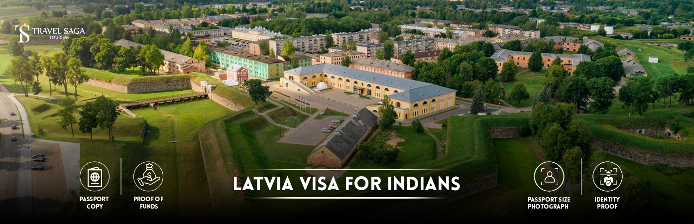 Latvia Visa for Indians | Latvia Visa from India BT Banner by Travel Saga Tourism