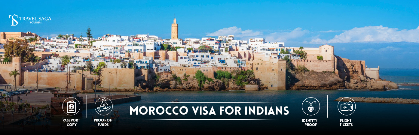 Morocco Visa For Indians | Morocco tourist visa from India BT Banner By Travel Saga Tourism