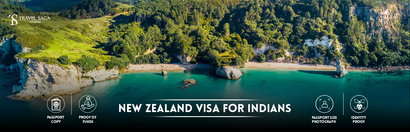 New Zealand Visa for Indians | New Zealand Tourist Visa for Indians BT Banner by Travel Saga Tourism