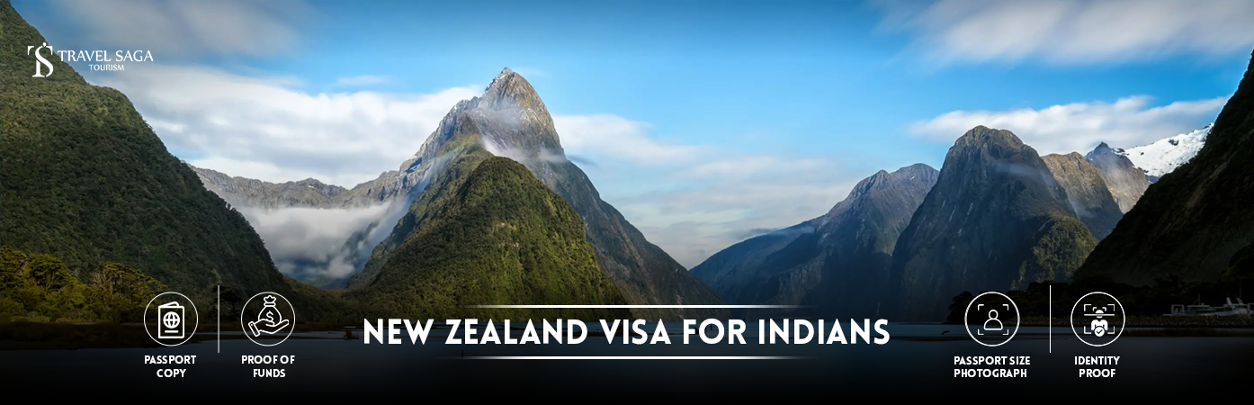 New Zealand Visa for Indians | New Zealand Visa from India BT Banner by Travel Saga Tourism