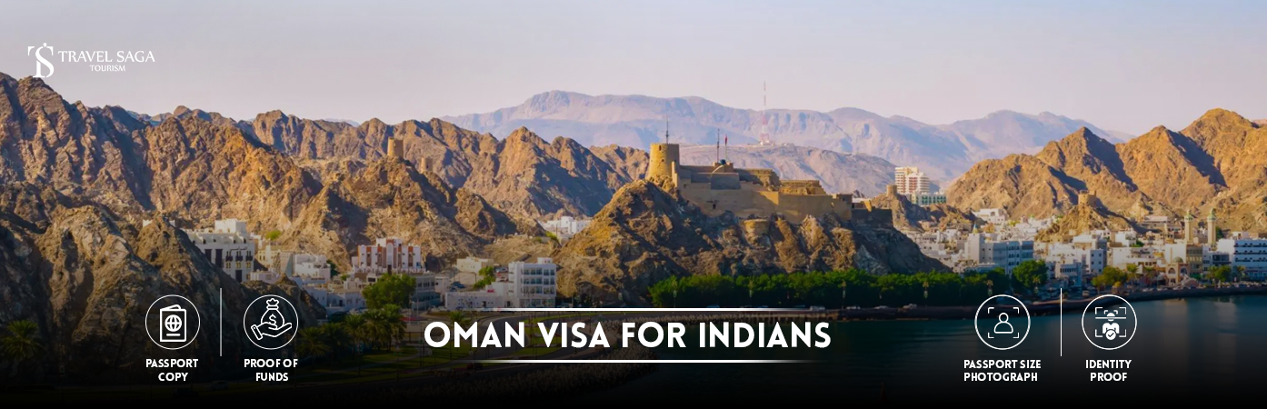 Oman Visa for Indians | oman tourist visa for indians BT Banner by Travel Saga Tourism