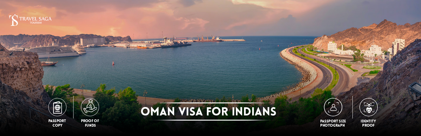 Oman Visa for Indians | oman tourist visa for indians BT Banner by Travel Saga Tourism