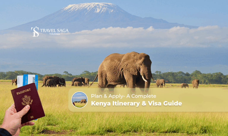 Kenya itinerary and visa guide, apply for Kenya visa Blog Banner by Travel Saga Tourism