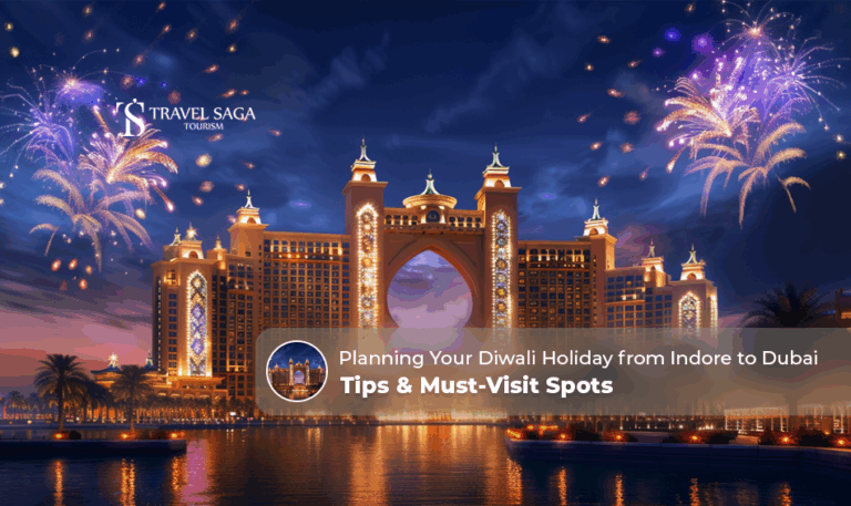 Diwali in Dubai | Indore to Dubai Diwali package Blog Banner by Travel Saga Tourism