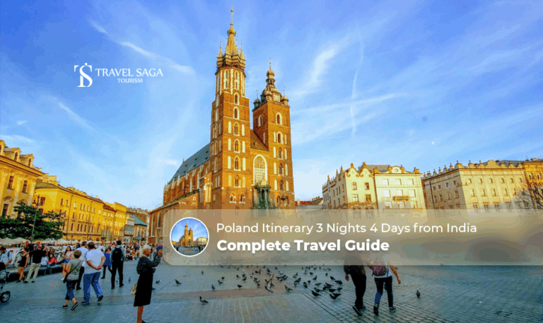 Poland itinerary 3 nights 4 days, Poland 4 day itinerary Blog Banner by Travel Saga Tourism