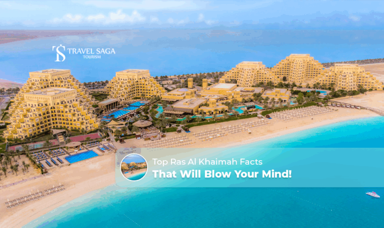 Ras Al Khaimah facts, places to visit in Ras Al Khaimah Blog banner by Travel Saga Tourism