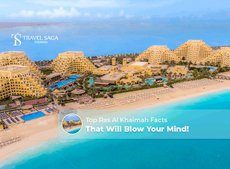 Ras Al Khaimah facts, places to visit in Ras Al Khaimah Blog banner by Travel Saga Tourism