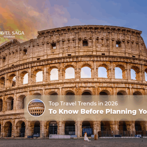 Top travel trends in 2026, Trending travel destinations in 2026 Blog Banner by Travel Saga Tourism
