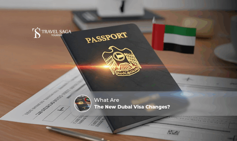 Dubai visa changes, Dubai tourist visa rules Blog Banner by Travel Saga Tourism