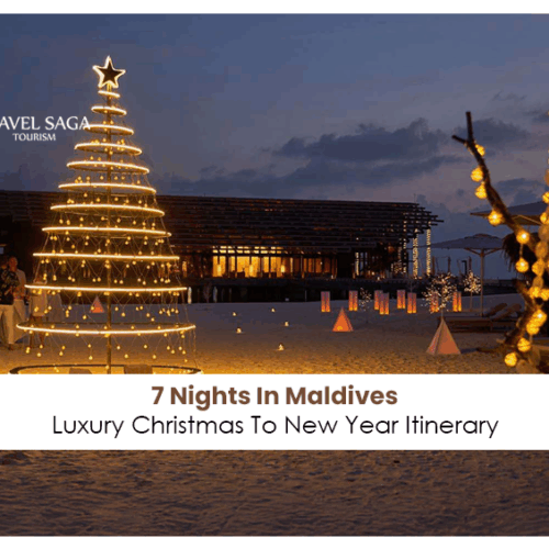 7 nights Maldives itinerary | Maldives New Year itinerary Blog Banner by Travel Saga Tourism