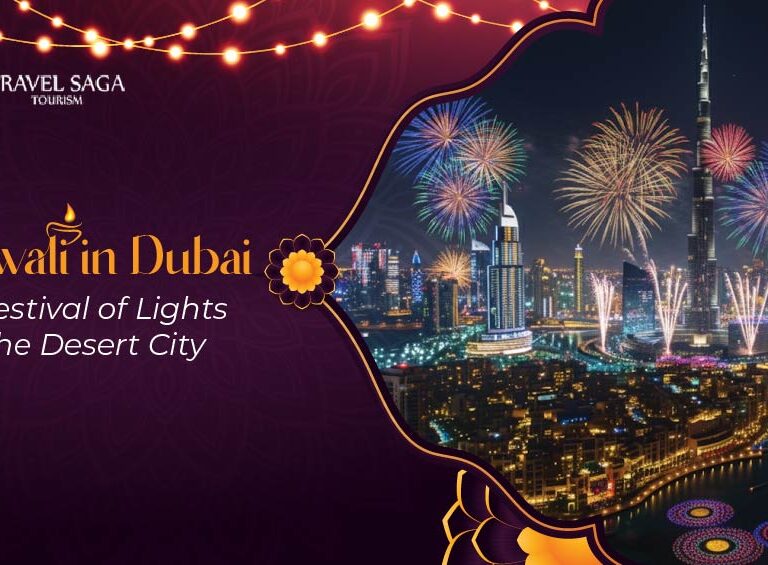 Diwali in Dubai, Diwali fireworks in Dubai Blog banner by Travel Saga Tourism