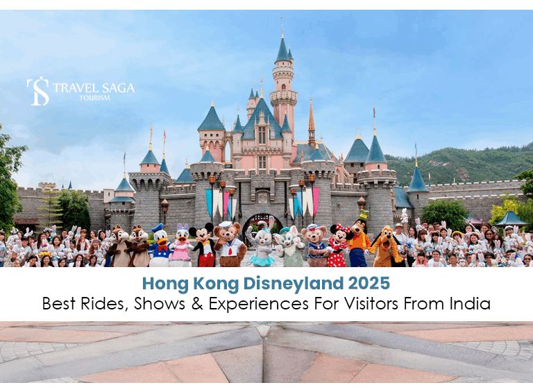 Hong Kong Disneyland rides | Hong Kong Disneyland shows & experiences Blog Banner by Travel Saga Tourism