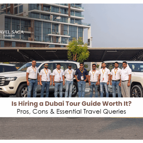 Dubai tour guide | hire a tour guide in Dubai Blog Banner by Travel Saga Tourism