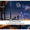 best hotel to see Burj Khalifa fireworks | hotels near Burj Khalifa Blog Banner by Travel Saga Tourism