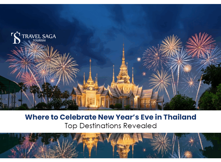 New Year’s Eve in Thailand | Celebrate New Year in Thailand Blog Banner by Travel Saga Tourism