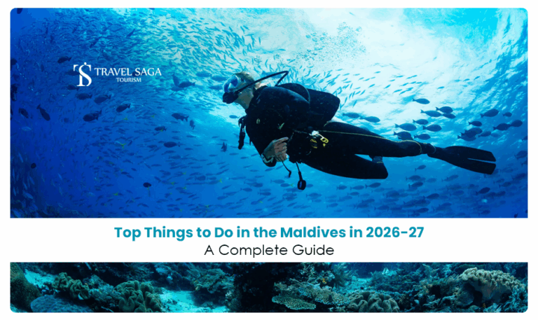 Maldives travel guide | Best things to do in the Maldives Blog Banner by Travel Saga Tourism