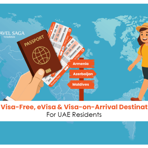 visa free countries for UAE residents | eVisa for UAE residents Blog Banner by Travel Saga Tourism