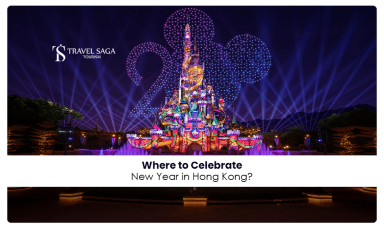 New Year Hong Kong celebrations | Celebrate New Year in Hong Kong Blog Banner by Travel Saga Tourism
