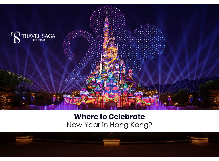 New Year Hong Kong celebrations | Celebrate New Year in Hong Kong Blog Banner by Travel Saga Tourism